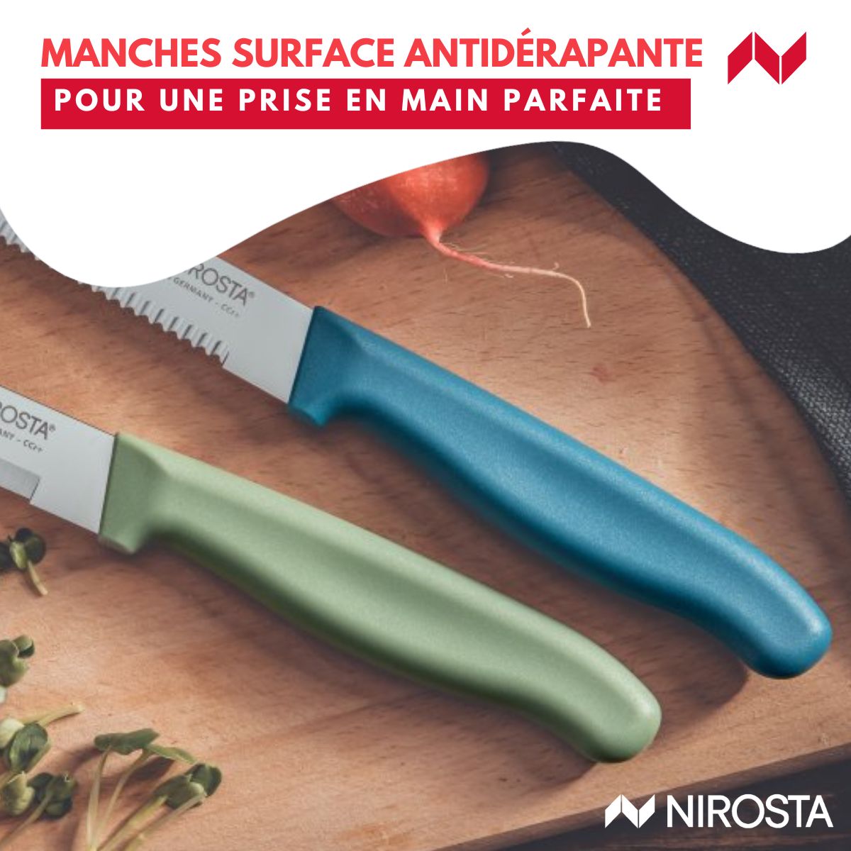 Set de 2 couteaux d’office et à petit déjeuner 22,5 cm  Elemental Nirosta - Mathon - 6