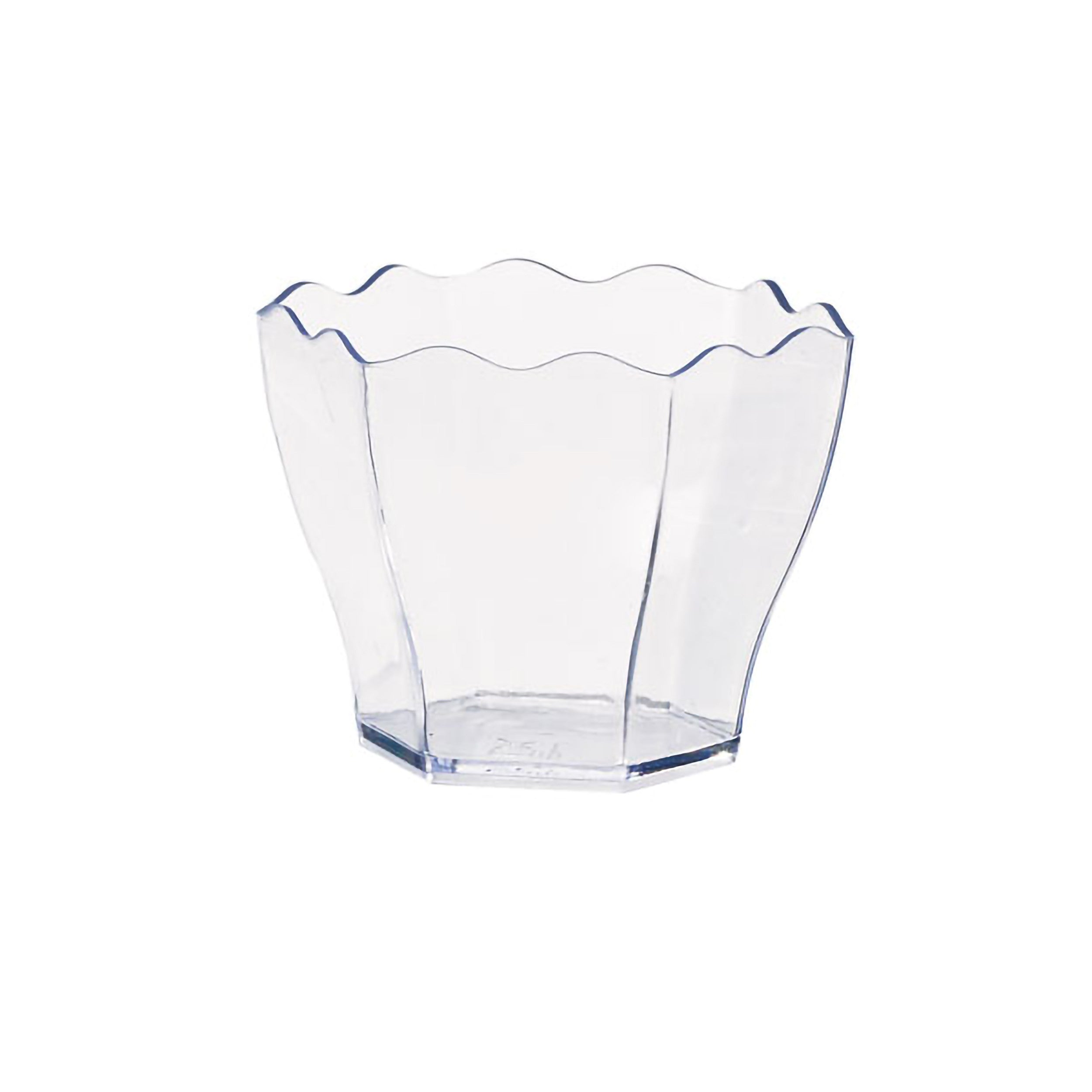 12Pcs - Mise en bouche plastique PS transparent forme fleur "Deva" 60x55x47mm 60ml FirstPack - Mathon - 2