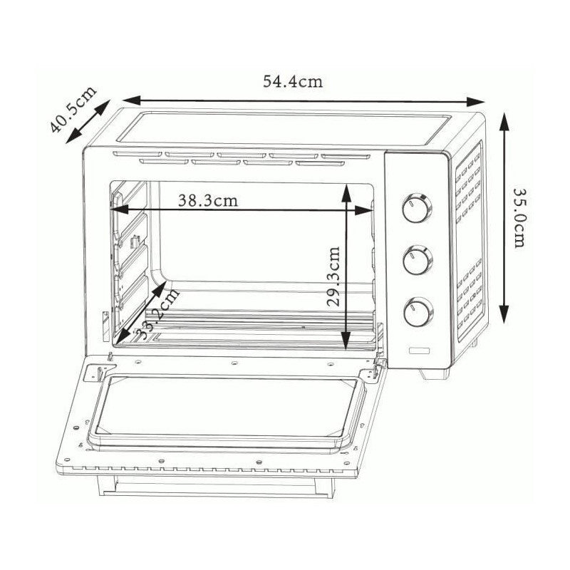 Mini Four Continental Edison Mf38n Noir L54,35x H36,6 X P41,15 Cm 38l Continental Edison - Mathon - 4