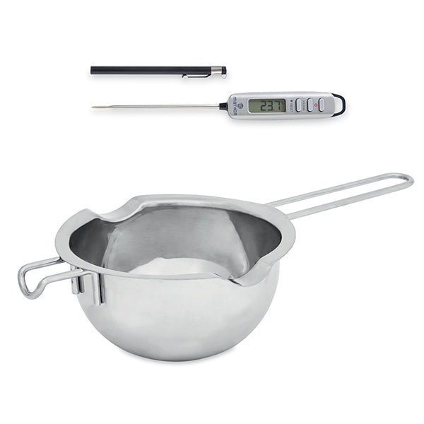 Lot bol bain-marie inox 750 ml et thermomètre digital de cuisine à sonde Mathon - Mathon - 1