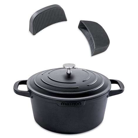 Lot cocotte légère ronde en fonte d
