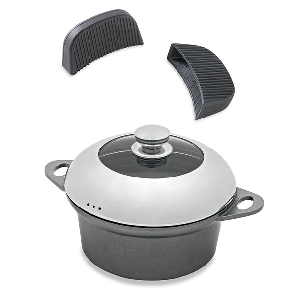 Lot faitout Dur Comme de la Pierre 24 cm et 2 maniques en silicone Mathon - Mathon - 1