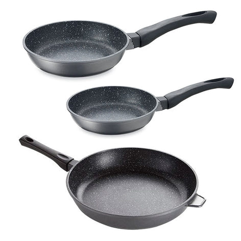 Lot 3 poêles revêtement Dur comme la pierre 20, 28 et 32 cm Mathon - Mathon - 1