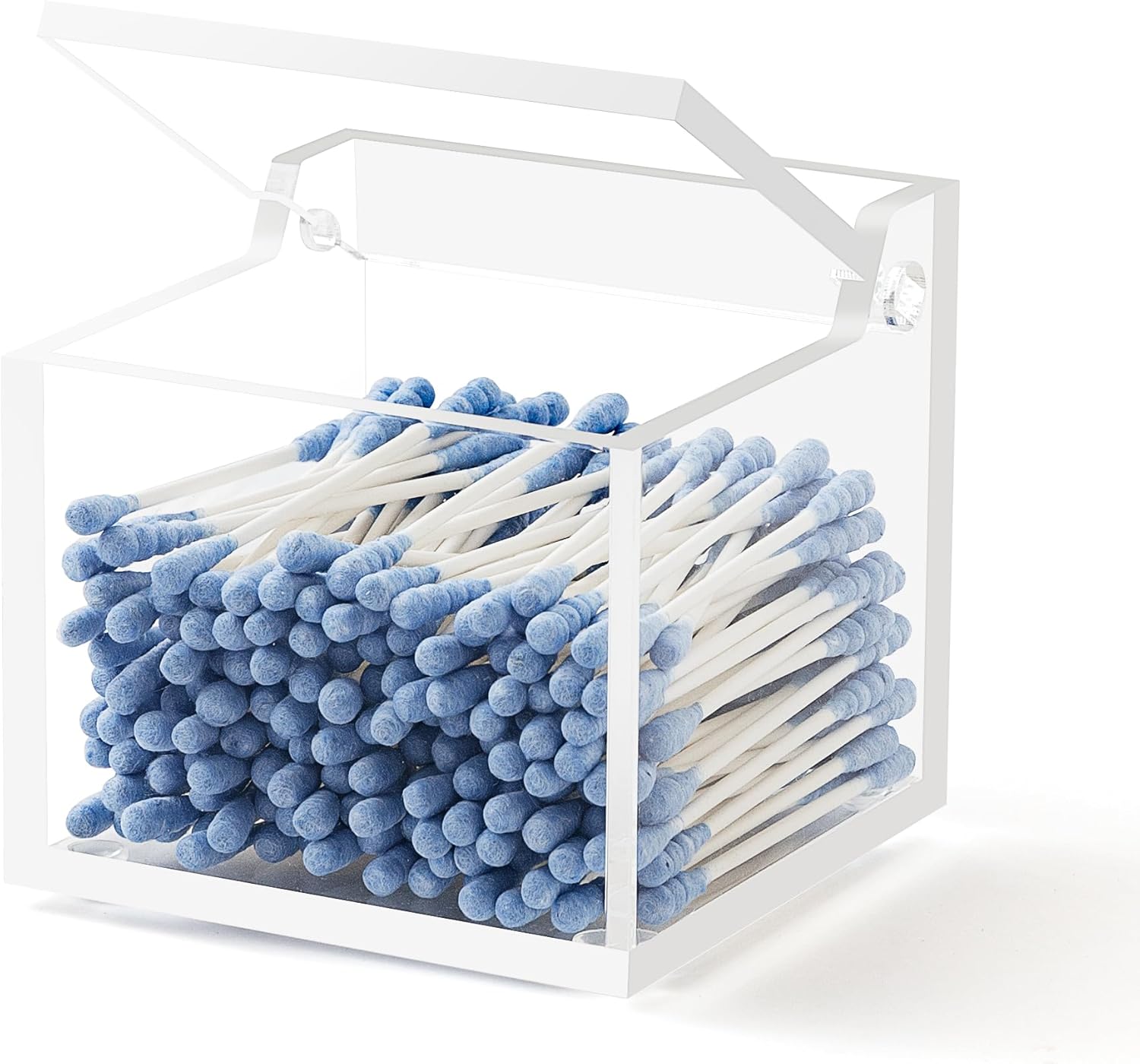 Boîte Acrylique Cotons-Tiges avec Couvercle Anti-Poussière Vendos85 - Mathon