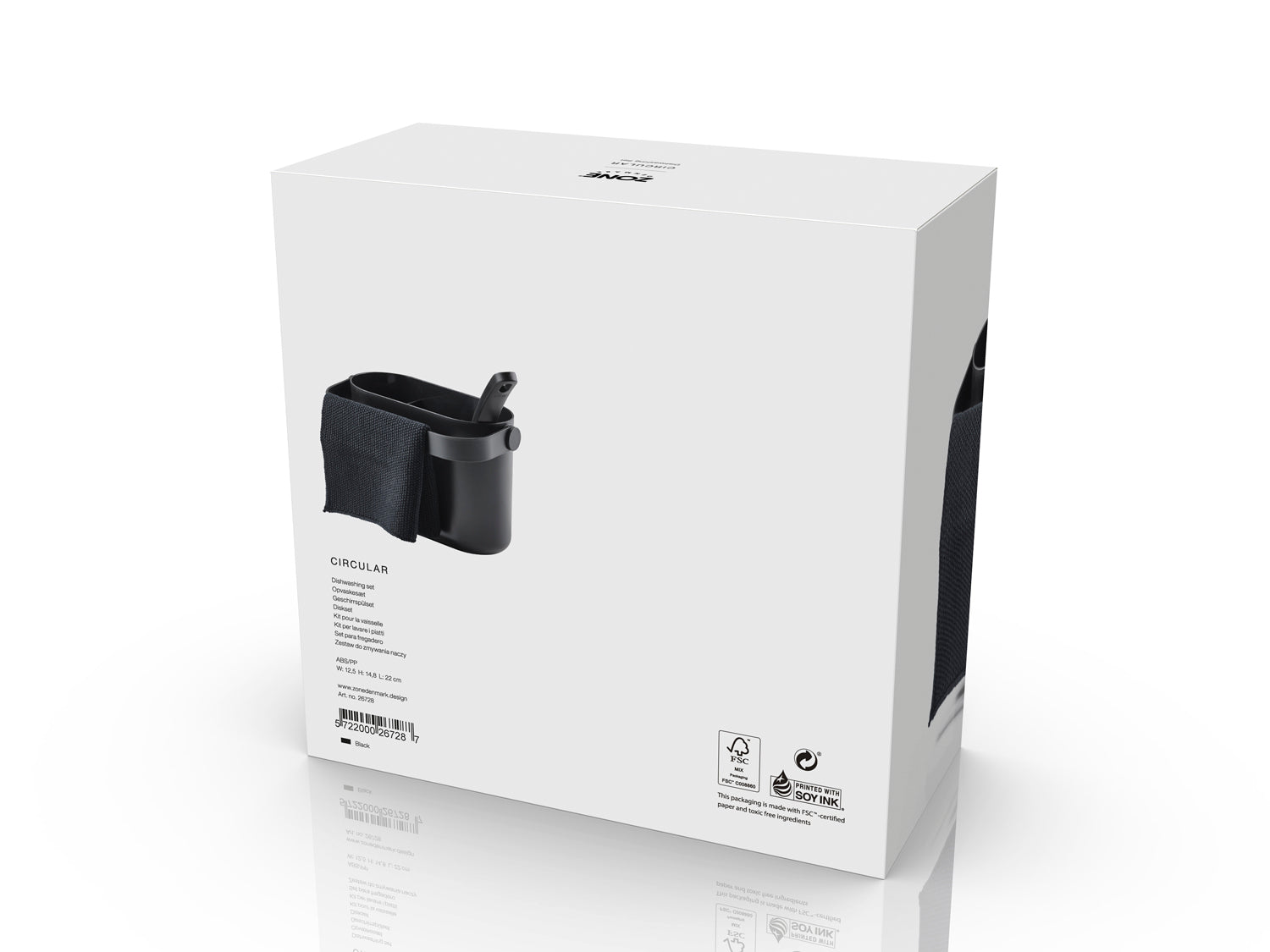 Set de vaisselle CIRCULAR en abs et polypropylène Noir Zone Denmark - Mathon - 3