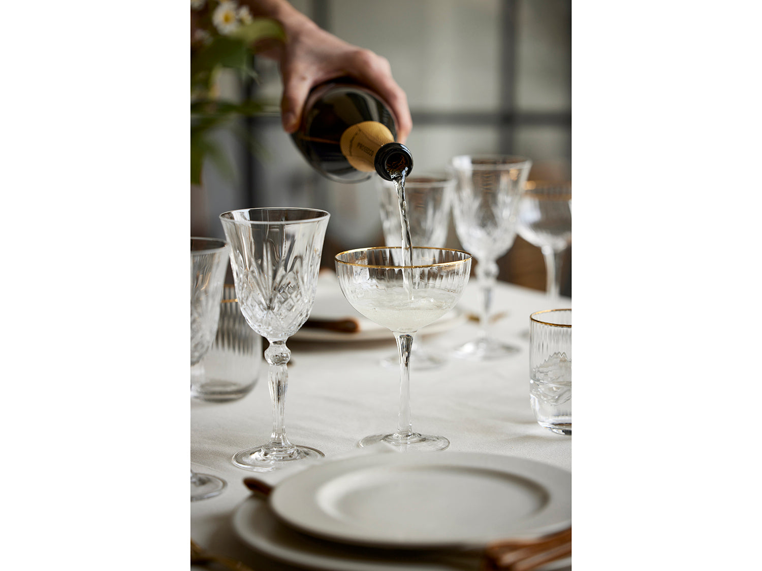 Set de 4 verres à cocktail PALERMO GOLD Transparent Lyngby Glas - Mathon - 9