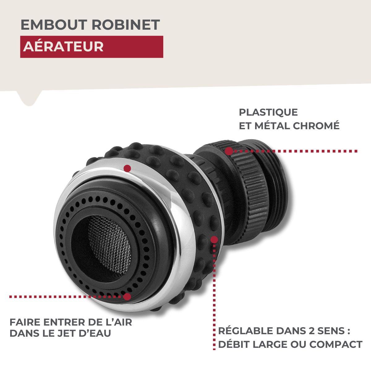 Brise jet aérateur  Tecno Fackelmann - Mathon - 4