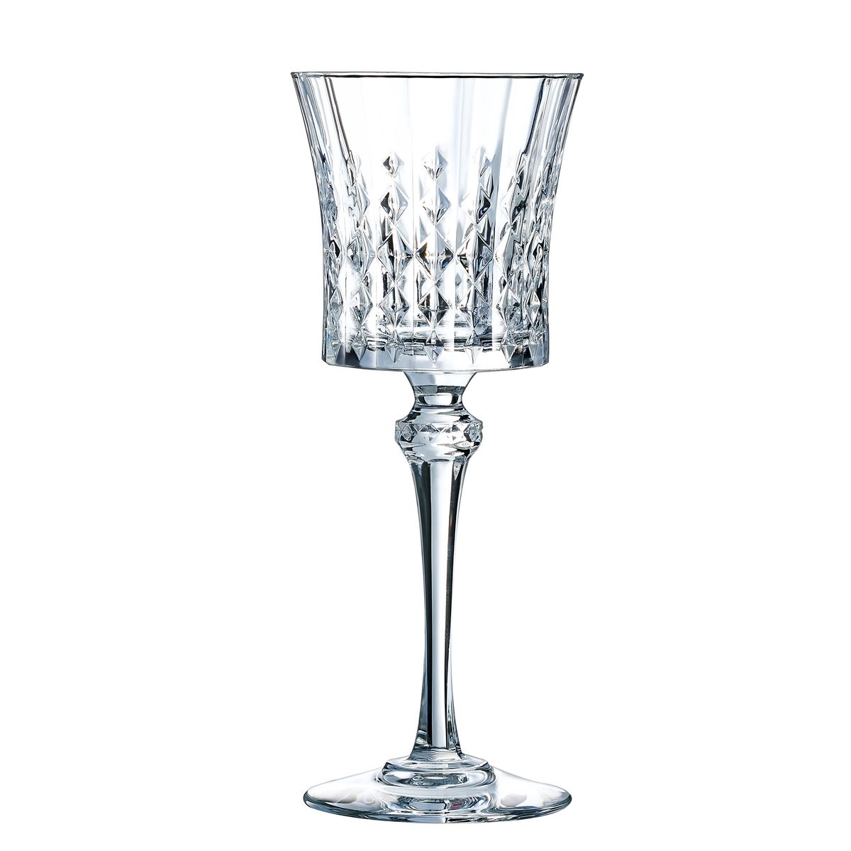 6 verres à pied 19cl Lady Diamond - Cristal d