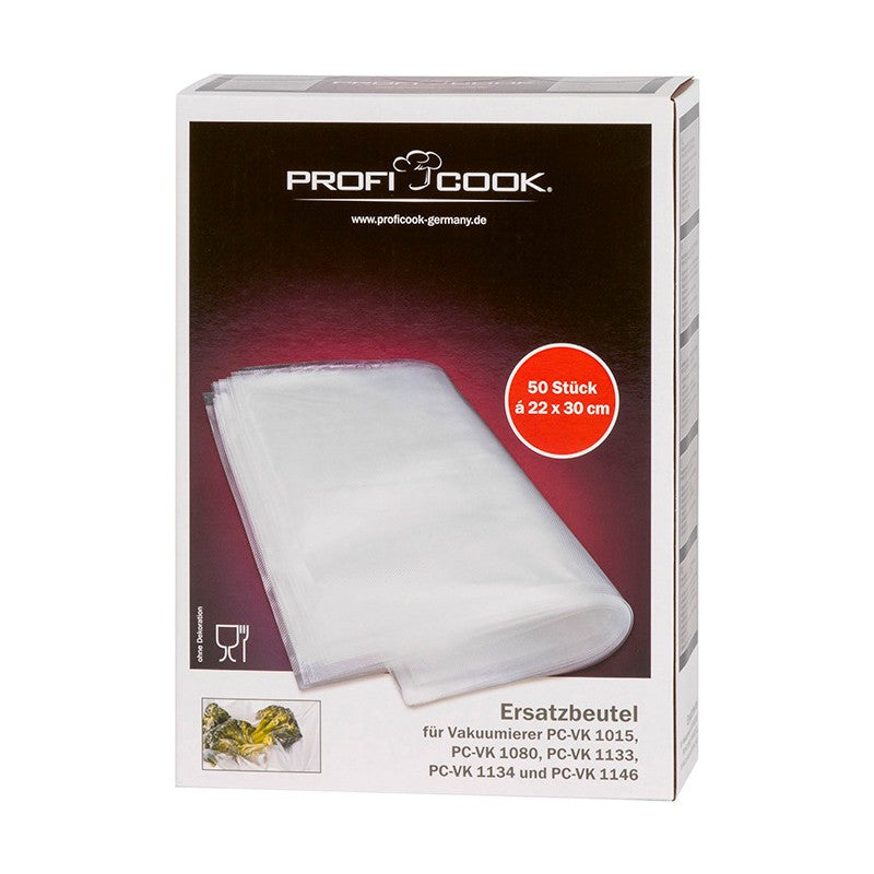 50 Sacs hermétiques 22 x 30 cm Proficook pour PC-VK 1015/1080/1133/1134/1146 Proficook - Mathon - 1