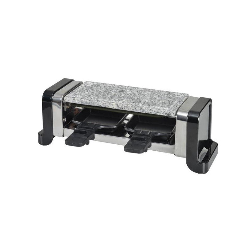 Raclette Duo Grill/pierre350w Noire Kitchenchef - Gr202-350n Kitchen Chef Professional - Mathon - 2