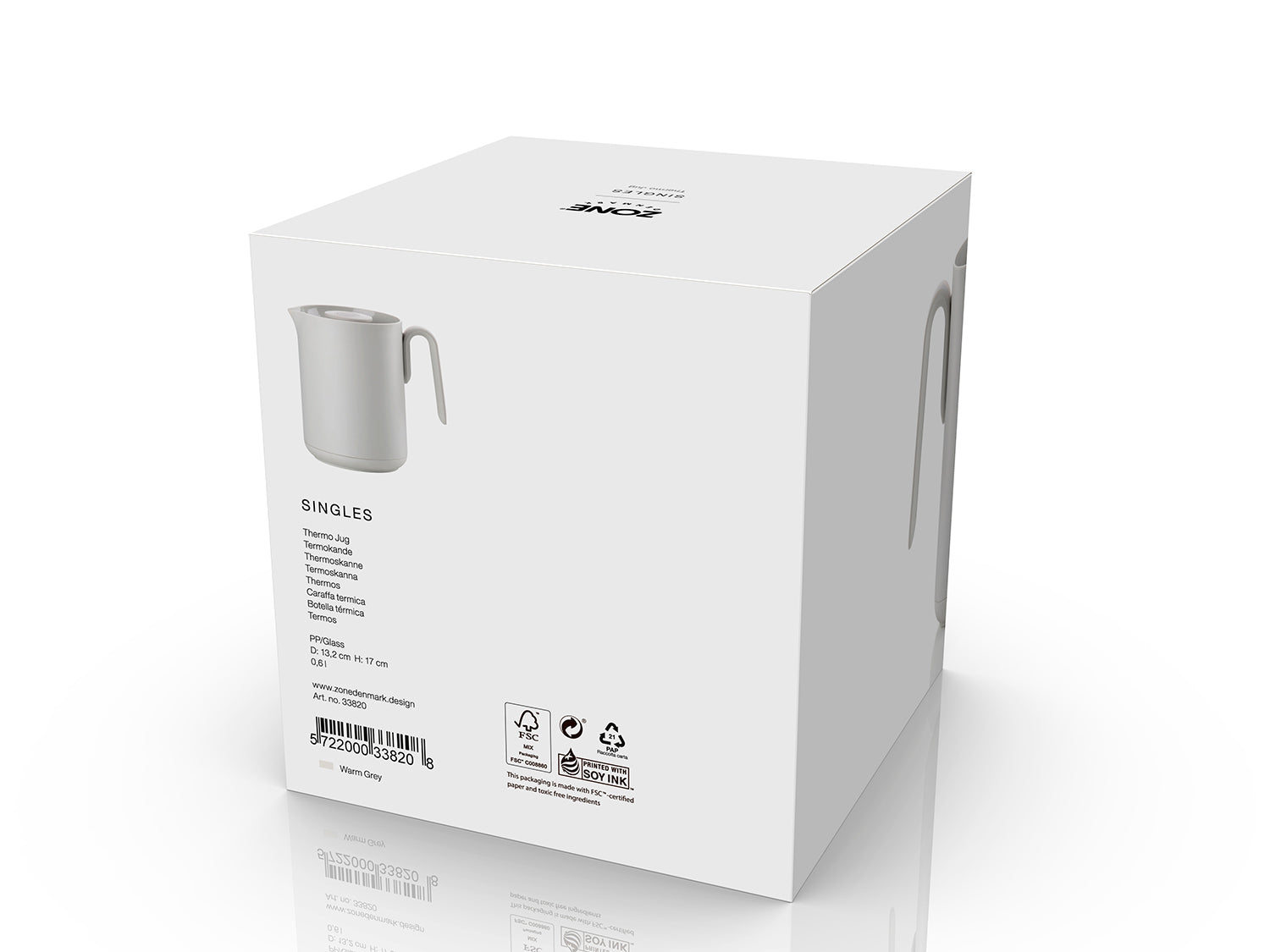 Thermos SINGLES en plastique et verre Gris chaud Zone Denmark - Mathon - 3