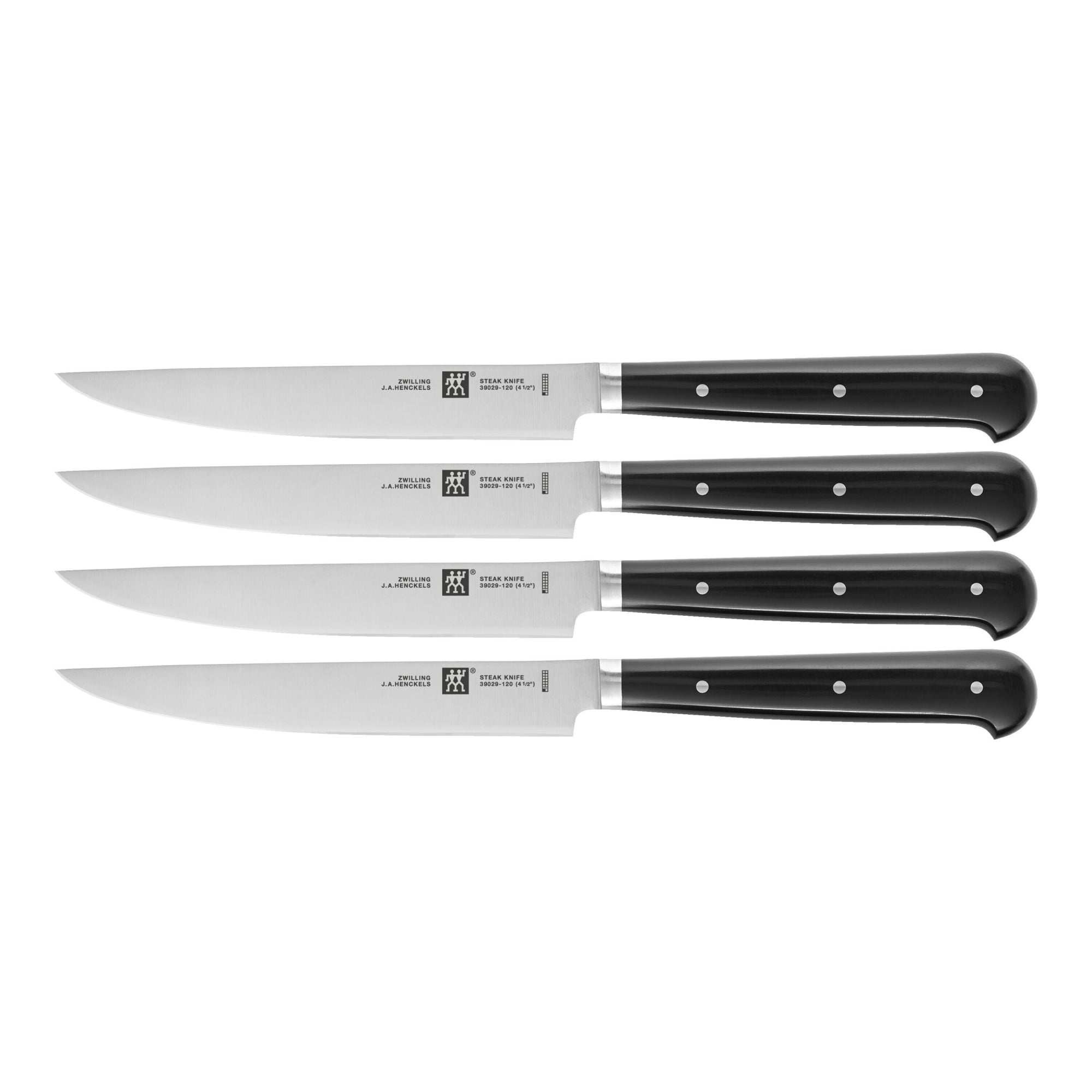 ZWILLING Set de 4 Couteaux à Steak Dentelés, Lames: 12 cm, Acier Inoxydable Zwilling - Mathon