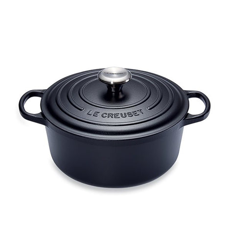 Cocotte fonte rond 24 cm noir Le Creuset - Mathon - 1