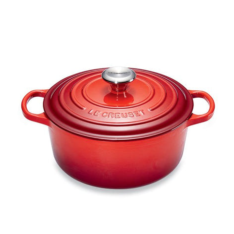 Cocotte fonte rond 24 cm cerise Le Creuset - Mathon - 1