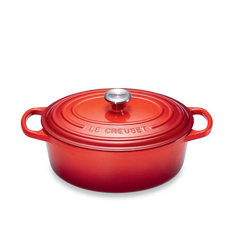 Cocotte fonte ovale cerise 27 cm Le Creuset - Mathon - 1