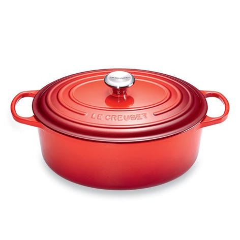 Cocotte fonte ovale cerise 31 cm Le Creuset - Mathon - 1