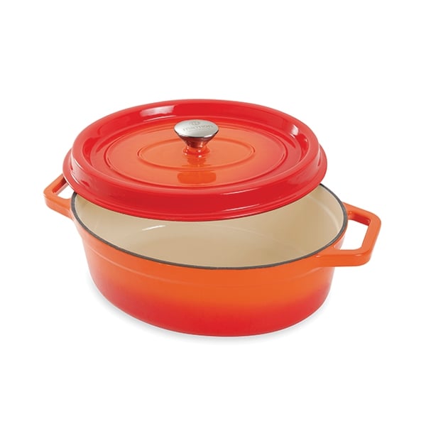 Cocotte en fonte orange ovale 33 cm 6 L Mathon - Mathon - 1