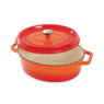 Lot cocotte en fonte ovale orange 33 cm 6 L et 2 gants anti-chaleur grand modèle (taille 10) Mathon - Mathon - 3
