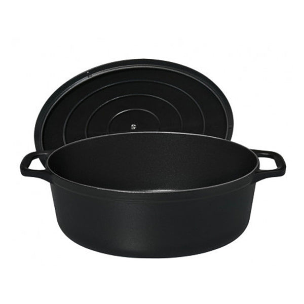 Cocotte ovale en fonte émaillée 29 cm noir mat Chasseur - Mathon - 2