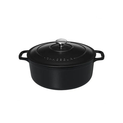 Cocotte ronde en fonte émaillée 24 cm noir mat Chasseur - Mathon - 1