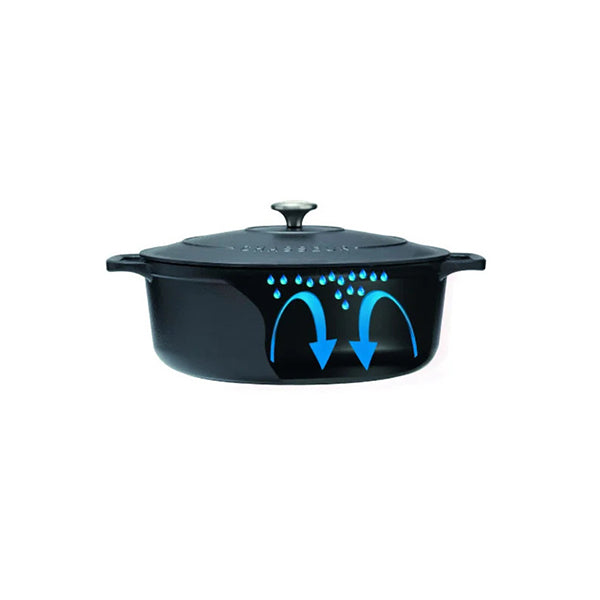 Cocotte ronde en fonte émaillée 24 cm noir mat Chasseur - Mathon - 6