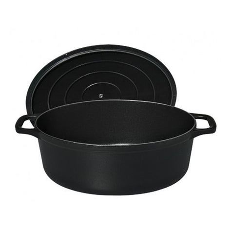 Cocotte ovale en fonte émaillée 31 cm noir mat Chasseur - Mathon - 2