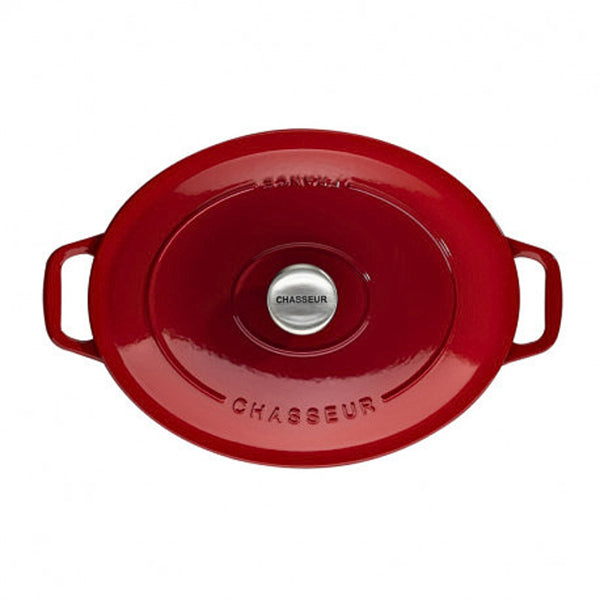 Cocotte ovale en fonte émaillée 33 cm rouge rubis Chasseur - Mathon - 3