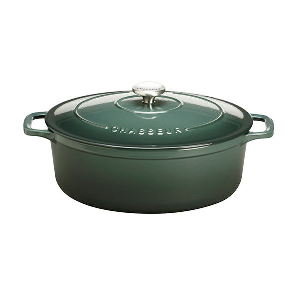 Cocotte ovale en fonte émaillée 29 cm vert mélèze Chasseur - Mathon - 1