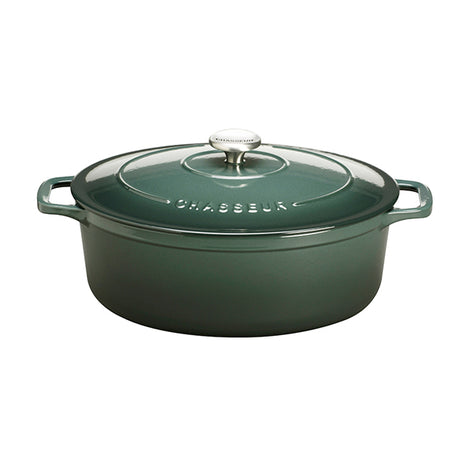 Cocotte ovale en fonte émaillée 33 cm vert mélèze Chasseur - Mathon - 1