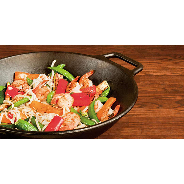 Wok en fonte naturelle 23 cm Lodge - Mathon - 6
