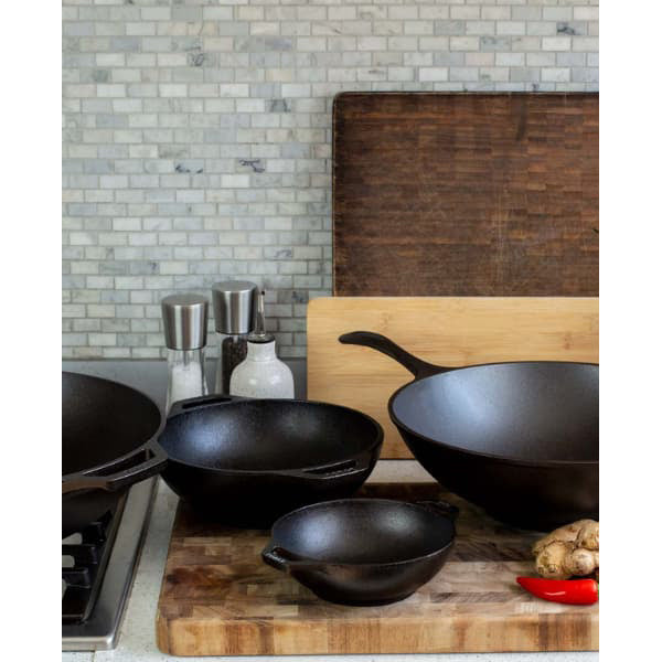 Wok en fonte naturelle 23 cm Lodge - Mathon - 8