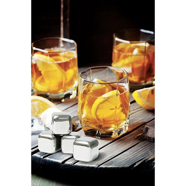 Set 4 glaçons magiques rafraîchissants en inox Mathon - Mathon - 3