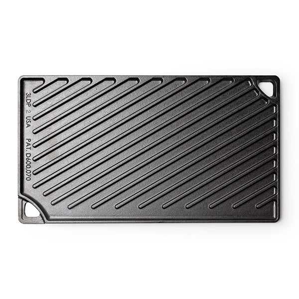 Double plaque réversible Grill & Plancha en fonte naturelle 42 × 24 cm Lodge - Mathon - 7