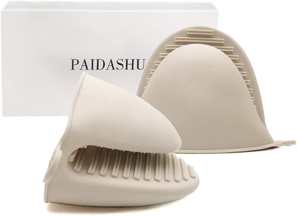 Gants de cuisine en silicone antidérapants abricot Vendos85 - Mathon