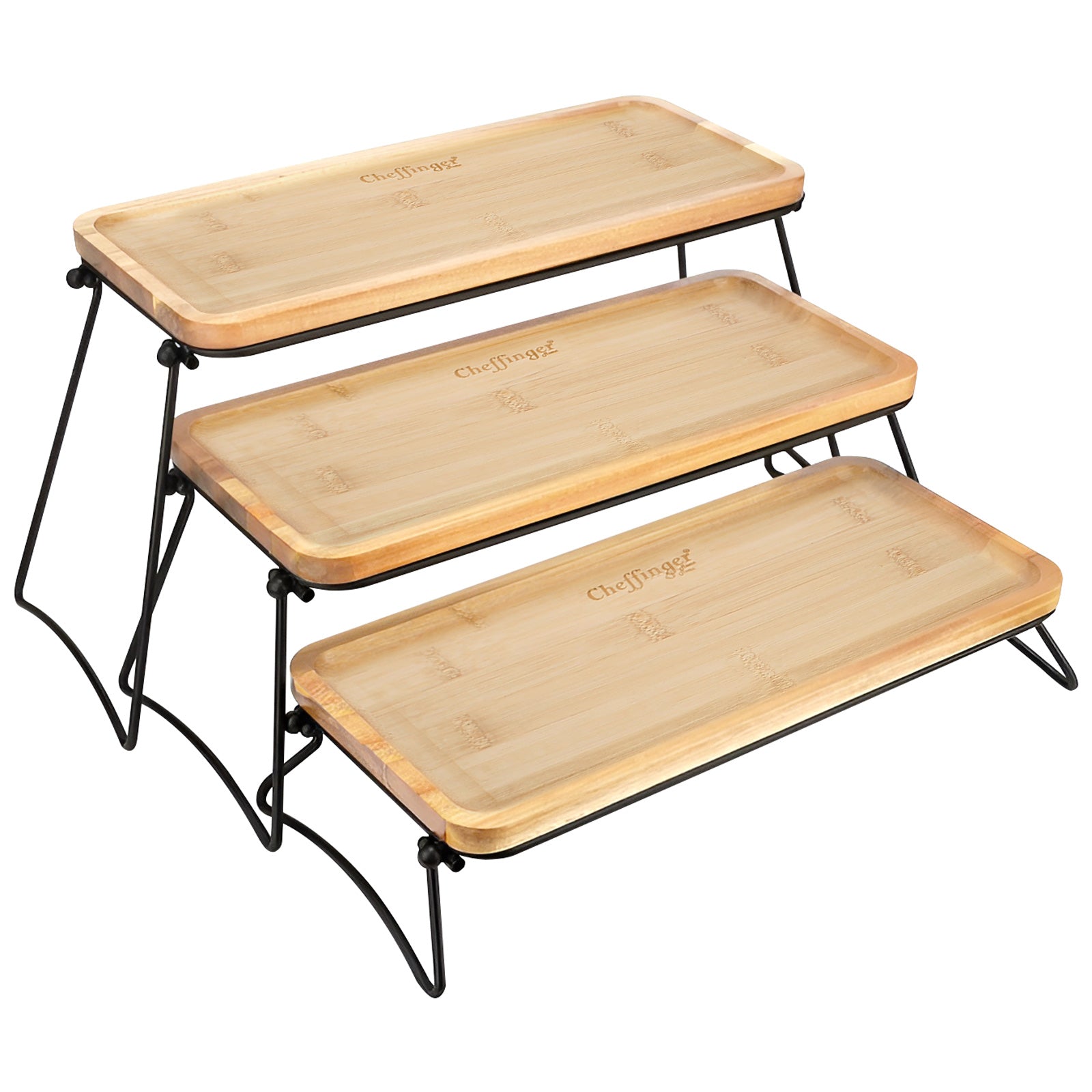 Présentoir à 3 Étages Bambou Cheffinger - Mathon - 1