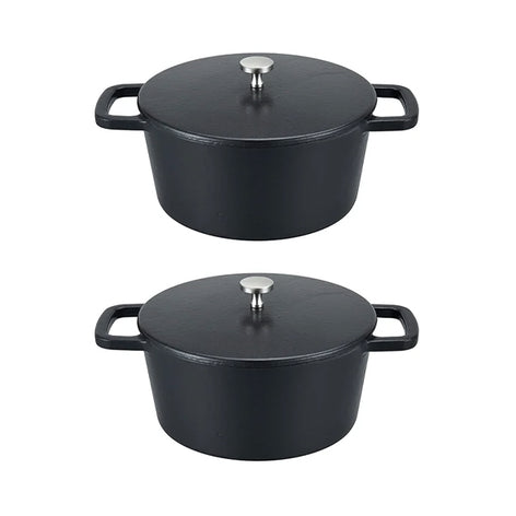 Lot de 2 mini cocottes rondes 10 cm Baumalu - Mathon - 1