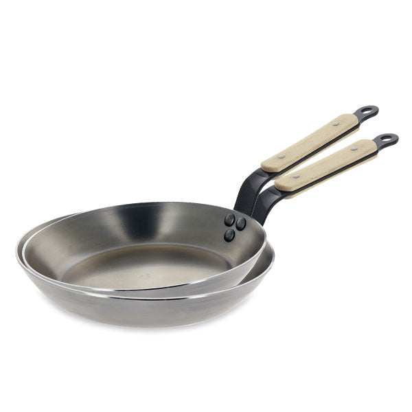 Lot 2 poêles acier Minéral B Bois 24 et 28 cm De Buyer - Mathon - 1