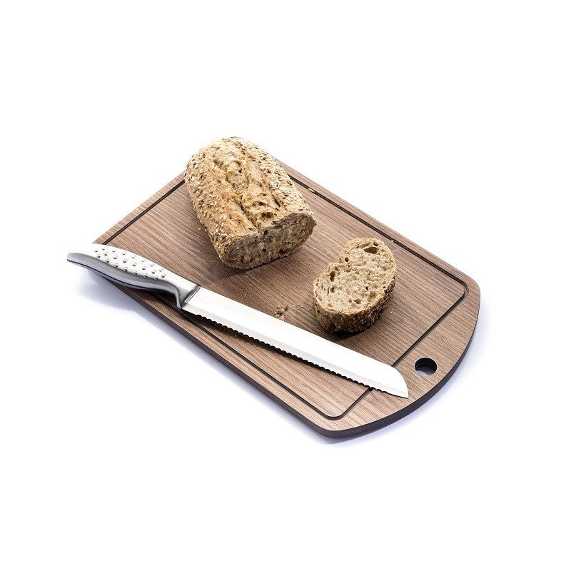 Planche à découper en fibre antibactérienne, 33 ( ⟷ ) x 20 ( ⤢ ) x 1 ( ↕ ) cm, TAGLIO, couleur Châtaigne Don Hierro - Mathon - 1