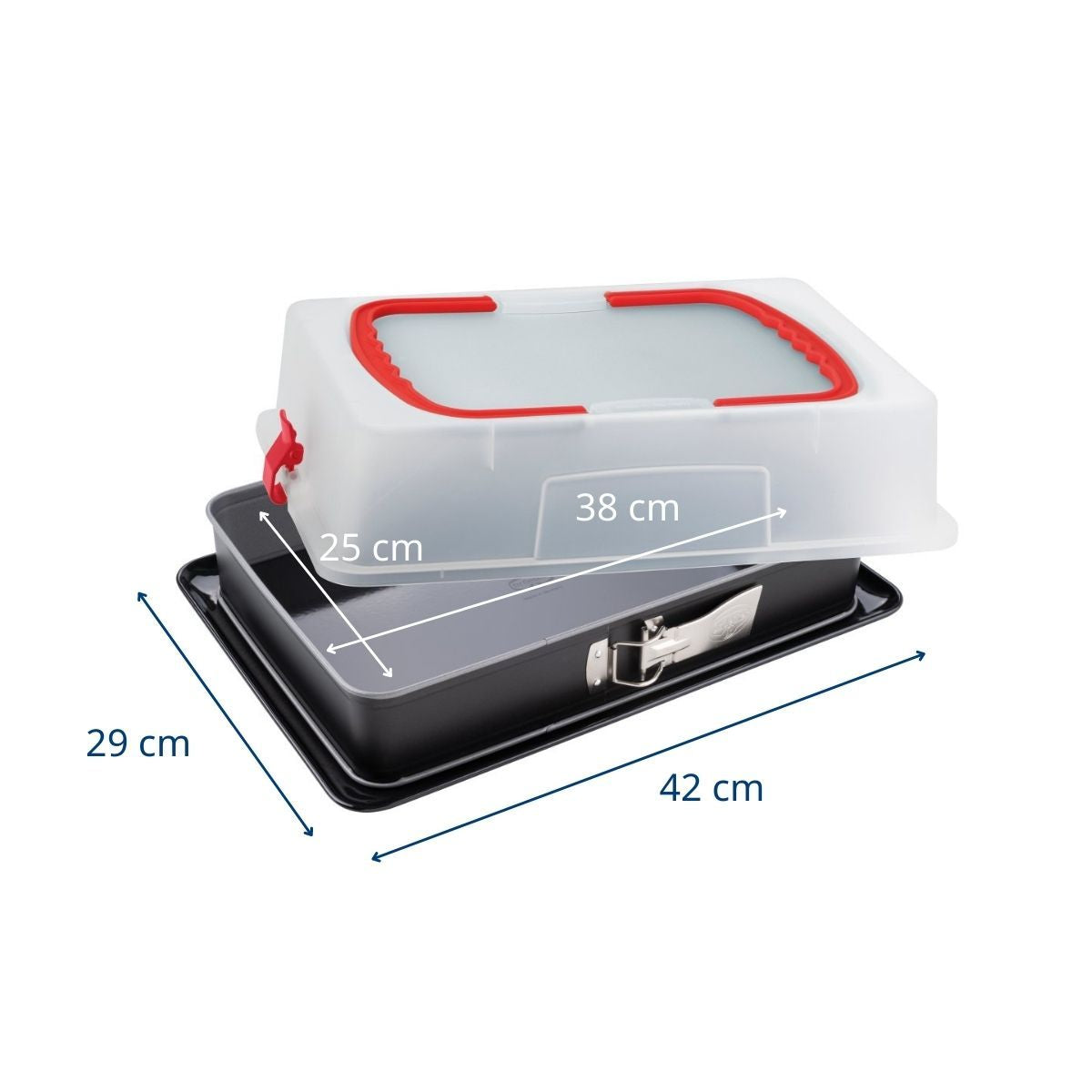 Lot de 2 moules à charnière rectangulaires avec couvercle de transport 42 x 29 cm Dr. Oetker Back-Idee Kreativ Dr. Oetker - Mathon - 3