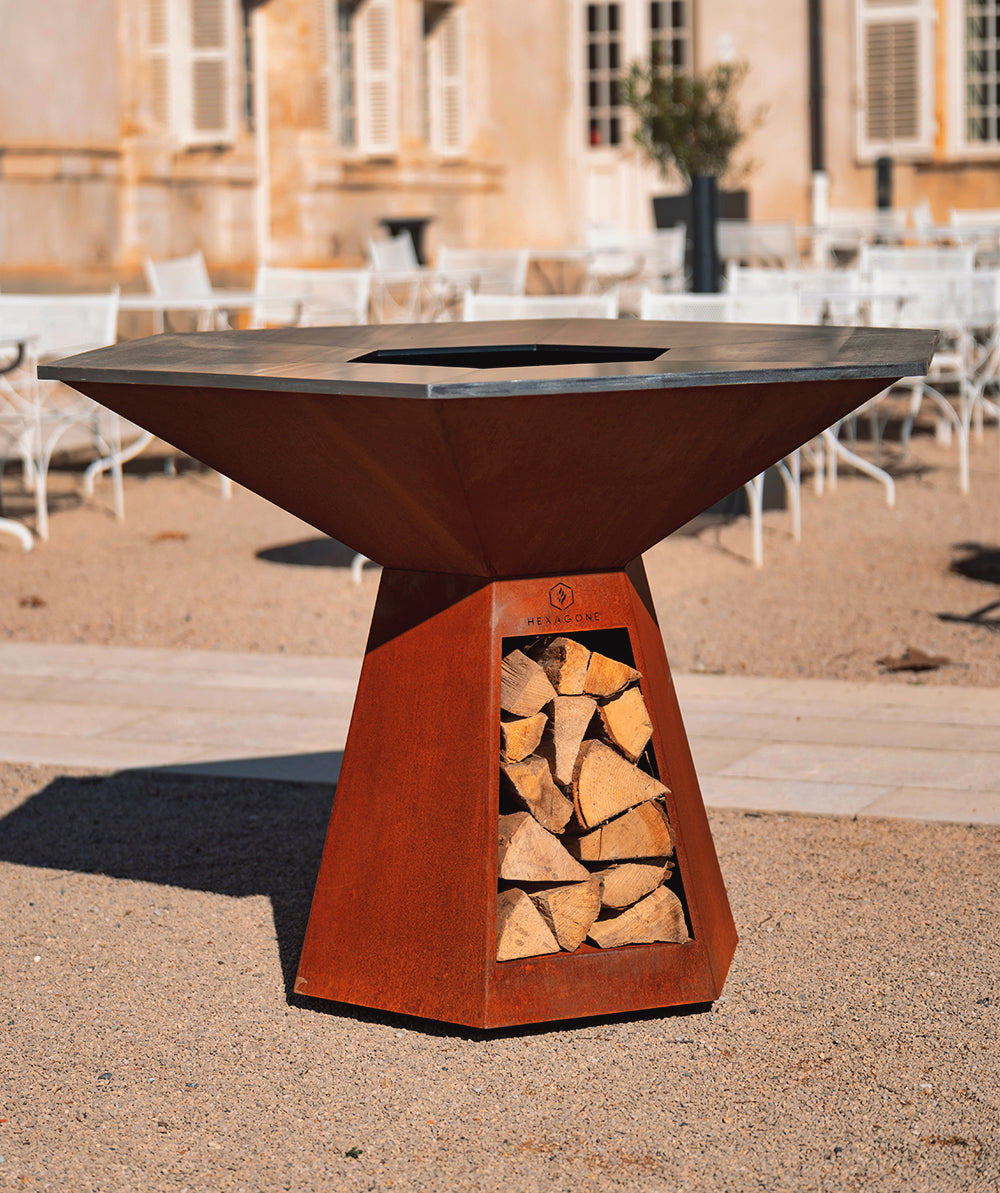 Brasero Grand banquet | Corten 150 Hexagone - Mathon - 2