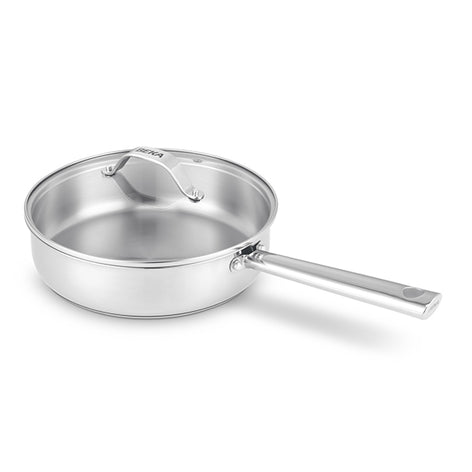 Sauteuse tout inox Cicla 24 cm et couvercle en verre Beka - Mathon - 2