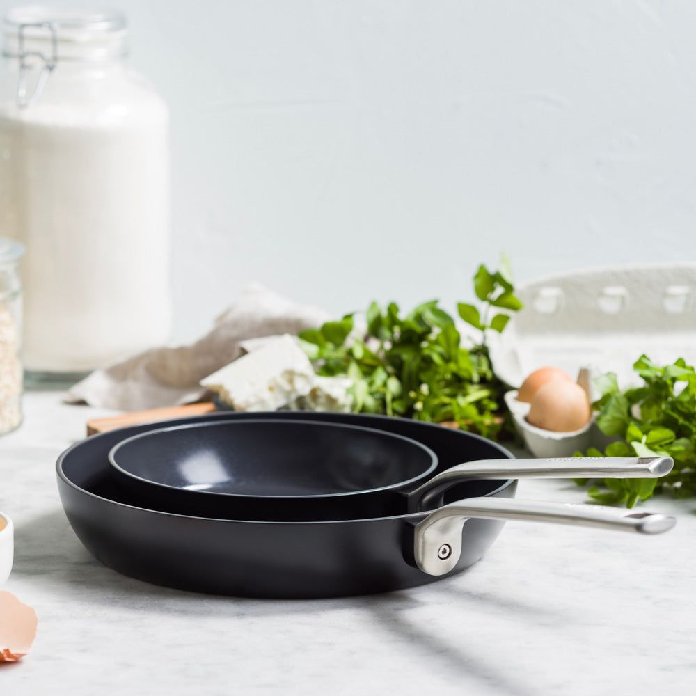 Set 2 Poêles 20 et 28 cm Evolution noire Greenpan - Mathon - 3