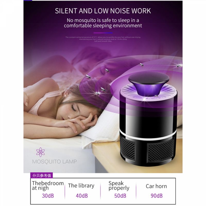 Lampe anti-moustiques Noir Herzberg HG03138-BLK Herzberg - Mathon - 6