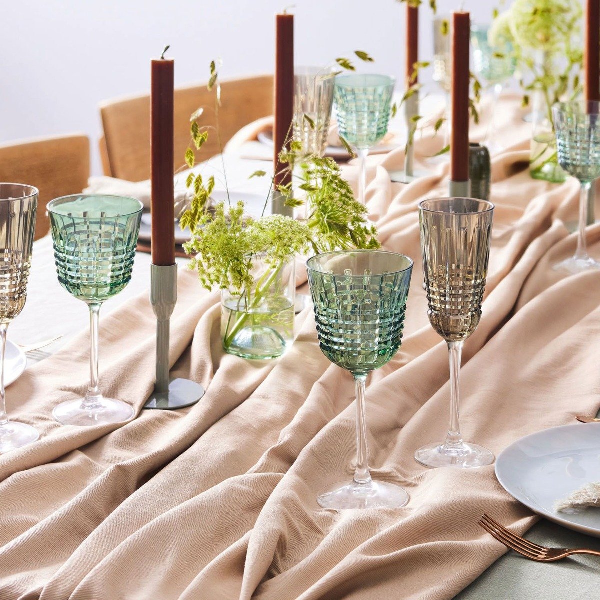 4 verres à pied 25cl Rendez-Vous Brume - Cristal d