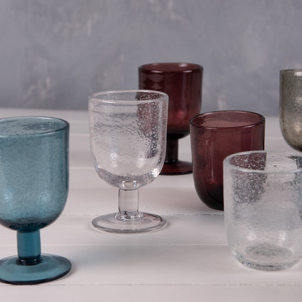 Verre à pied 28 cl Luberon bullé transparent (lot de 6) Table passion - Mathon - 2