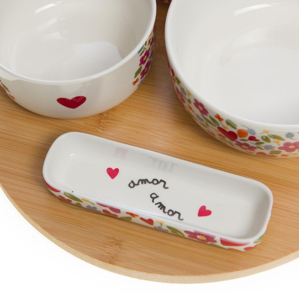 Plateau tournant apéritif 4 bols Amor Amadeus - Mathon - 2