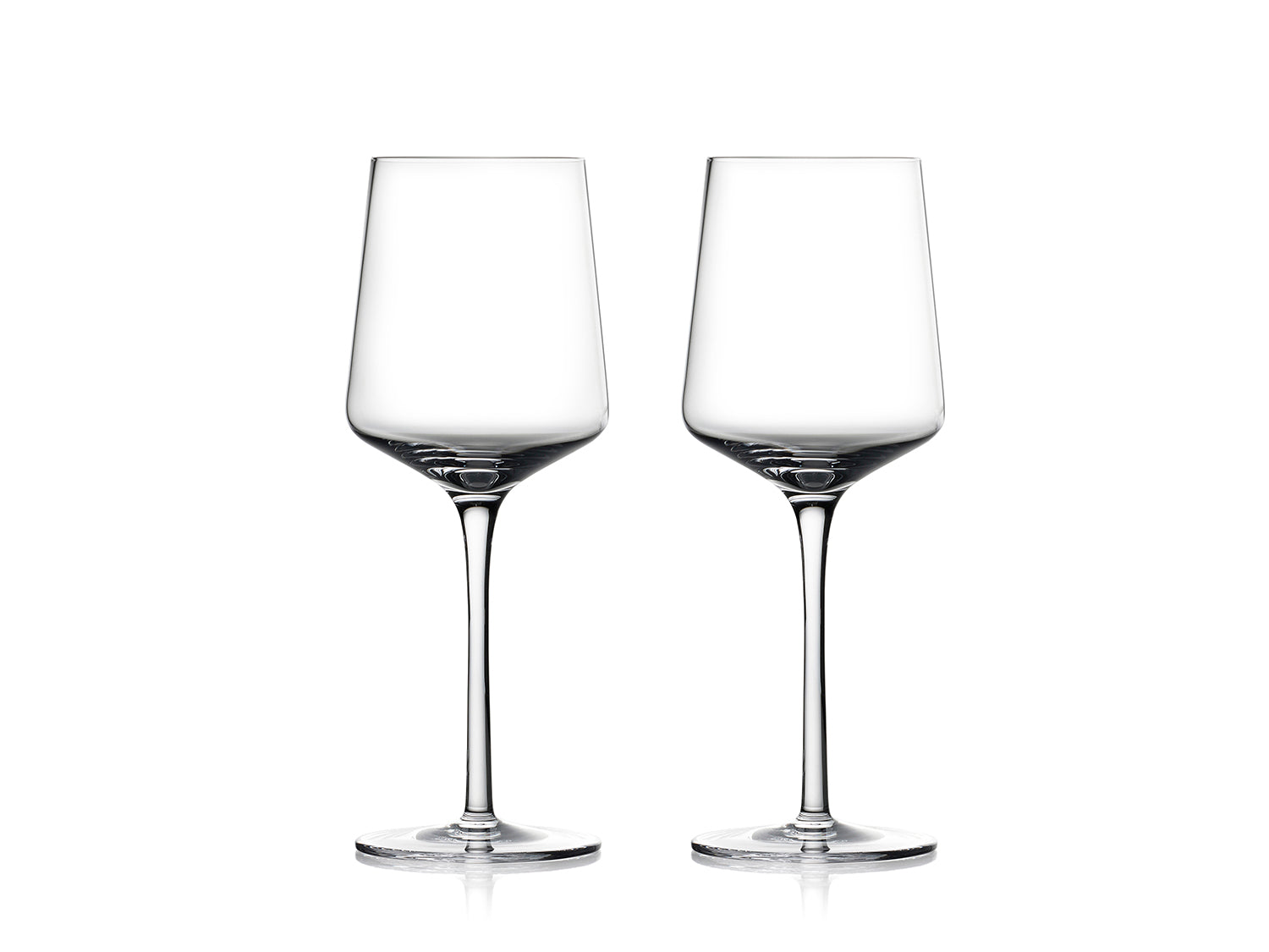 Set de 2 verres à vin blanc ROCKS en verre cristal sans plomb Transparent Zone Denmark - Mathon - 1