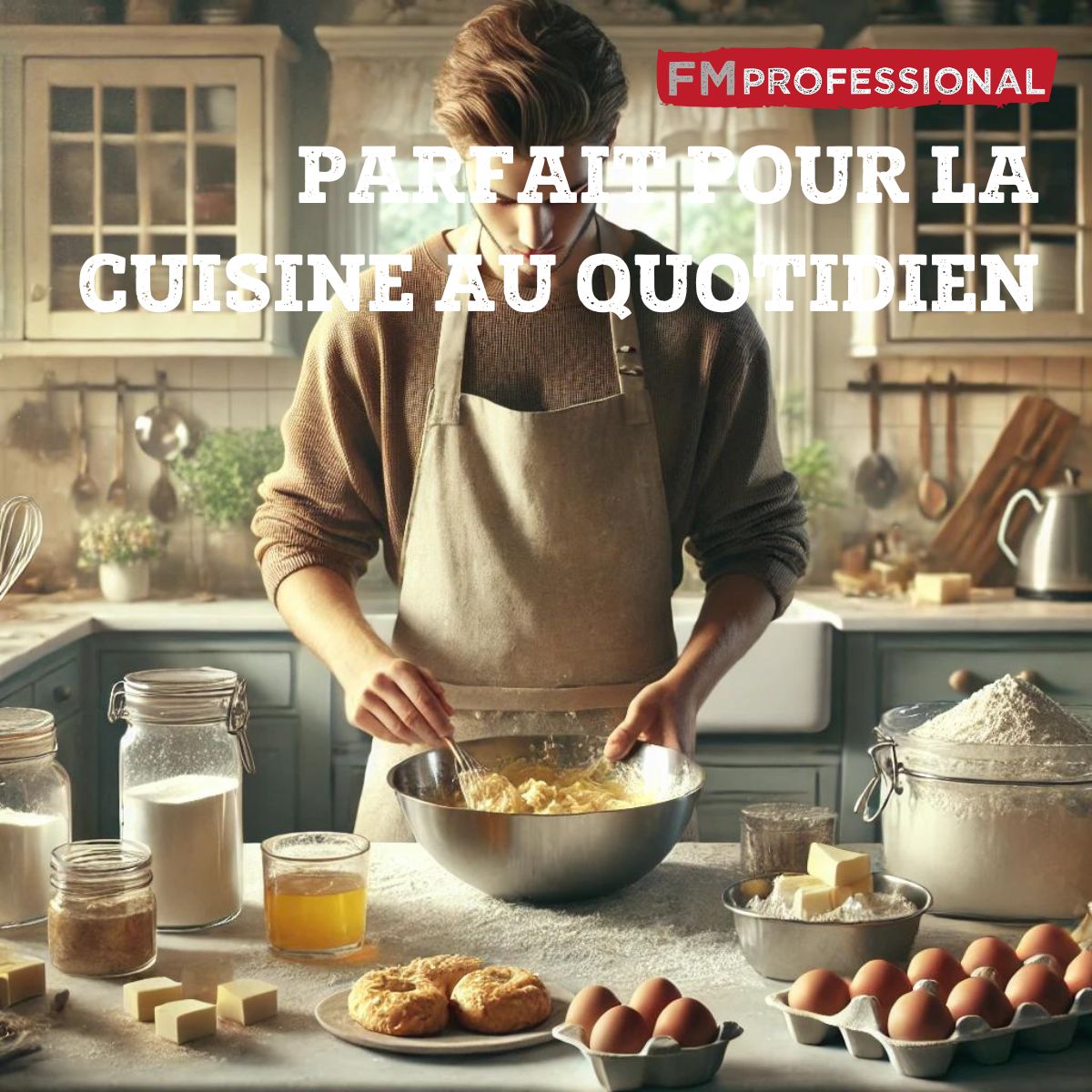 Fouet de cuisine et pâtisserie en inox 35 cm FM Professional - Mathon - 6