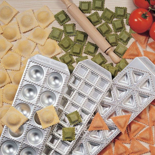Coffret Raviolamp tris 3 plaques à raviolis et tortellis + rouleau Imperia - Mathon - 2