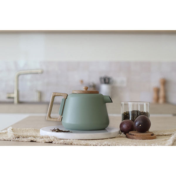 Théière Viggo en fonte et bois d